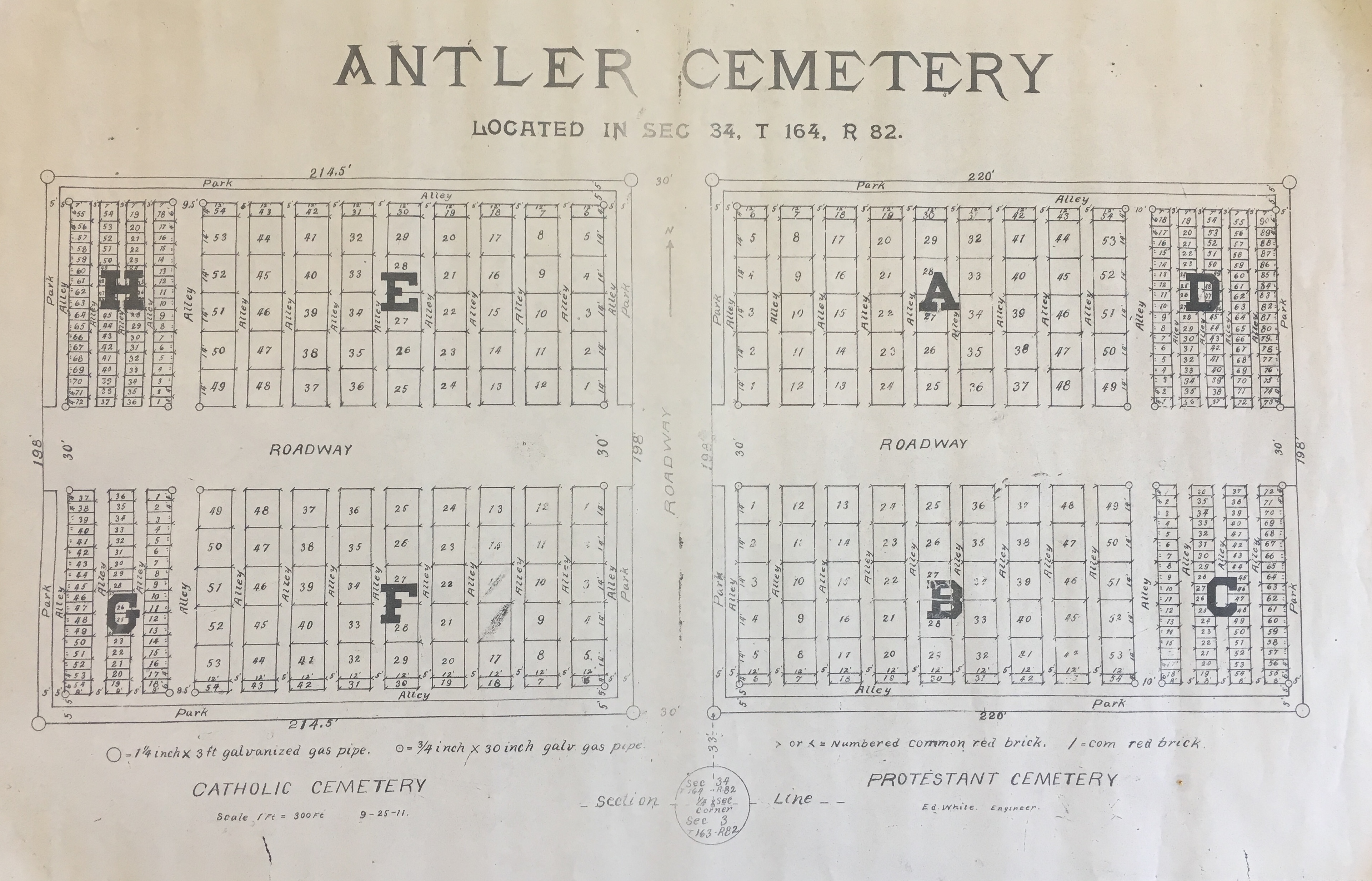 Antler Cemetery Original Plat